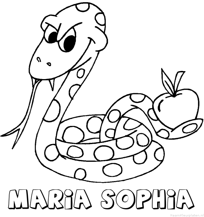 Maria sophia slang kleurplaat